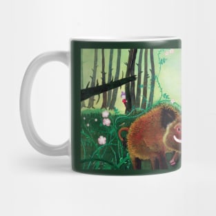 Wild Boar Finding a Hornet's Nest Mug